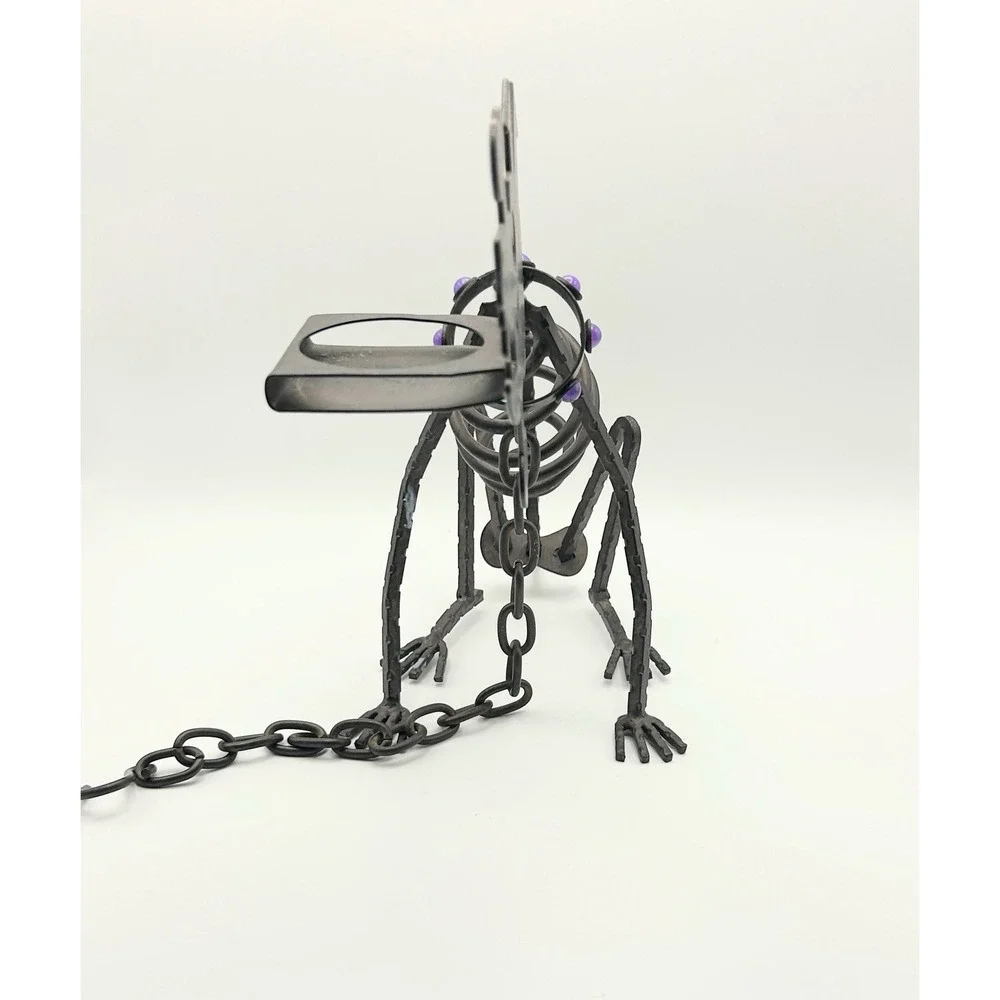 Metal Halloween Partylite "Sticks The Dog" Skeleton Candle Holder - Halloween - Picture 5 of 7